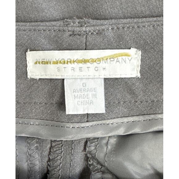 New York & Company Gray Stretch Mid Rise Straight Leg Pant Size 0 - Picture 3 of 8